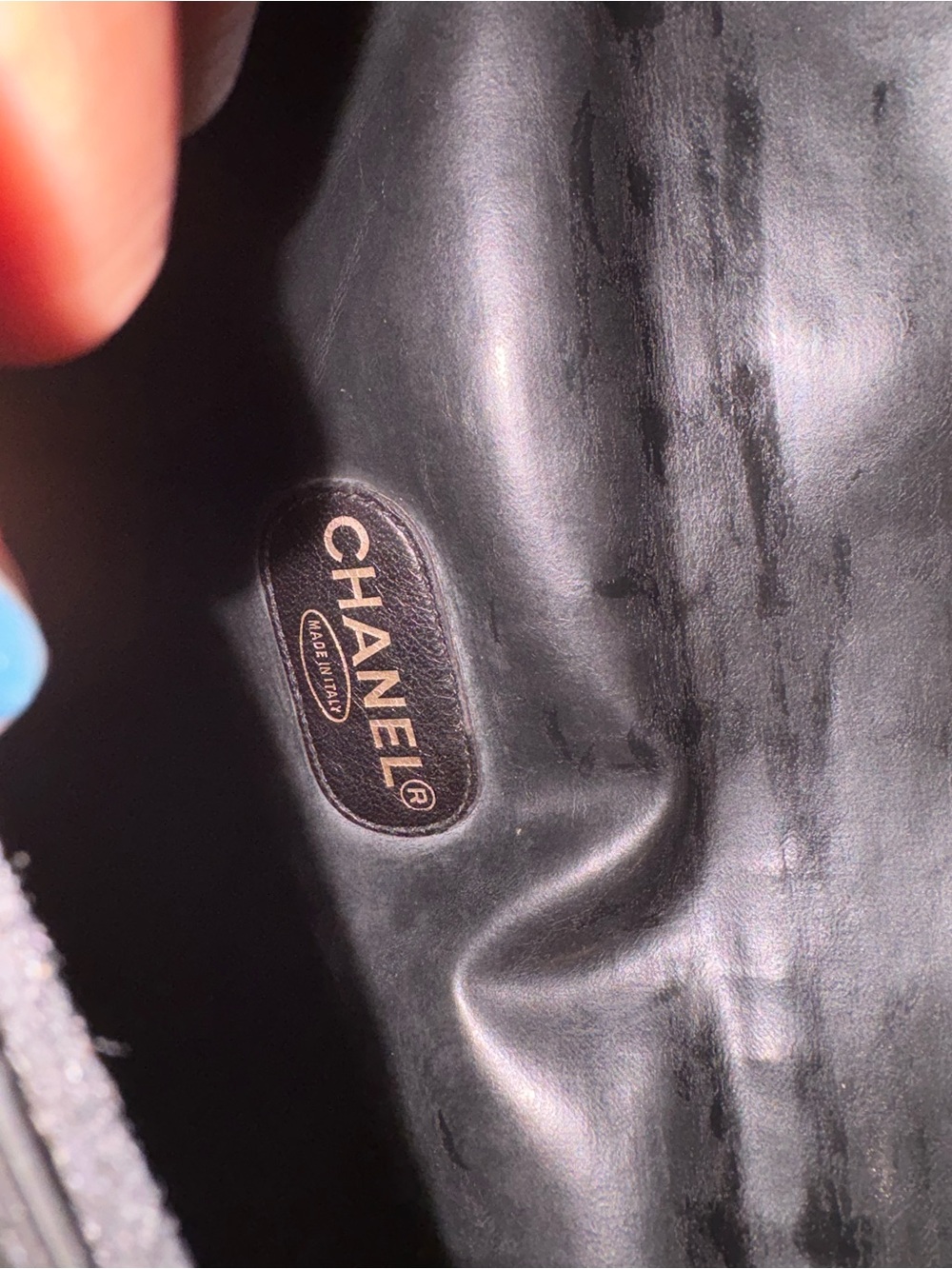 CHANEL Black Leather Pouch on Chain (WITH COA) - Picture 8 of 16
